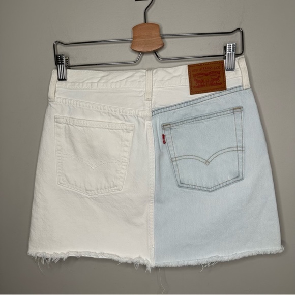 Levi's Denim High-Rise Deconstructed Button Fly Jean Skirt - Picture 6 of 13